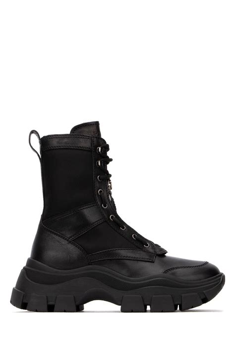 prada military shoes|Prada black chunky combat boots.